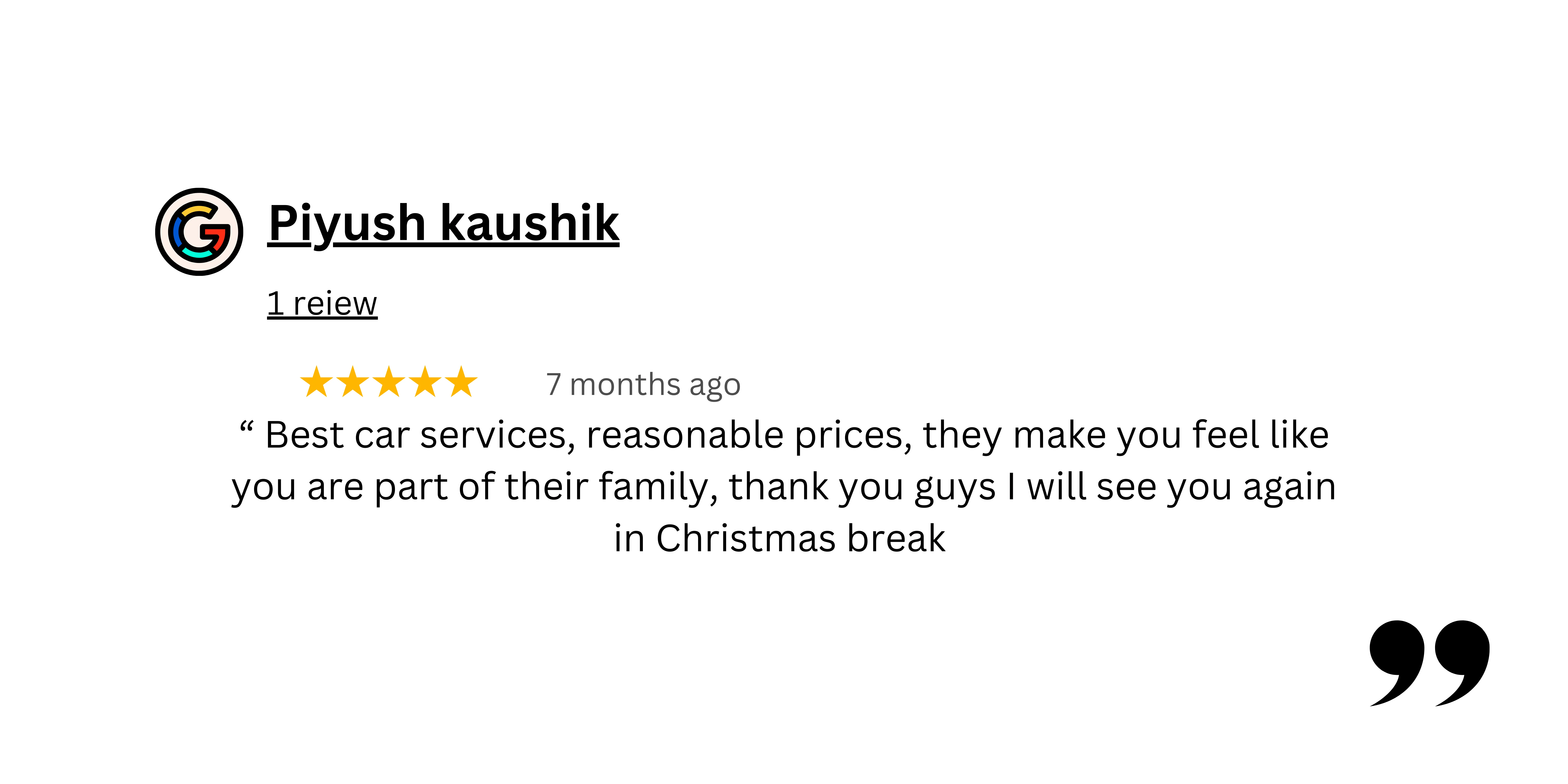 rita car google review