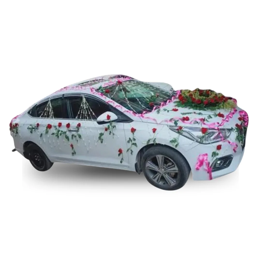  SONATA WHITE in wedding rental car